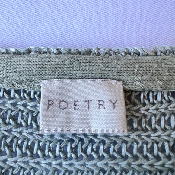 Poetry Rib Stitch Delave Dyed Linen Pullover Cropped Relaxed Fit Sweater - Picture 11 of 12